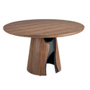Mesa comedor redonda nogal y acero epoxi negro - Mesa de comedor - El Workshop-Ø140 x 76 Cm
