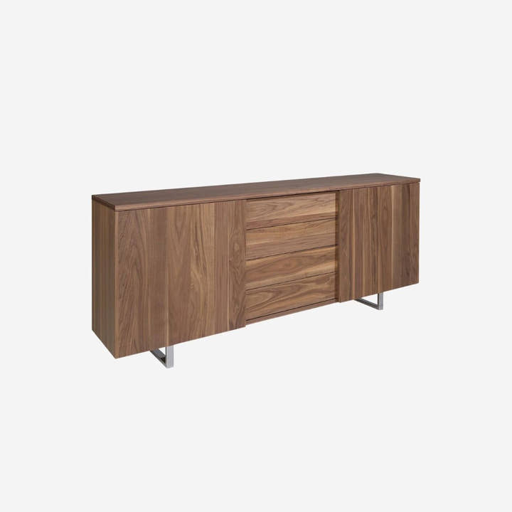 Aparador nogal y acero cromado - Aparador - El Workshop - nogal - natural