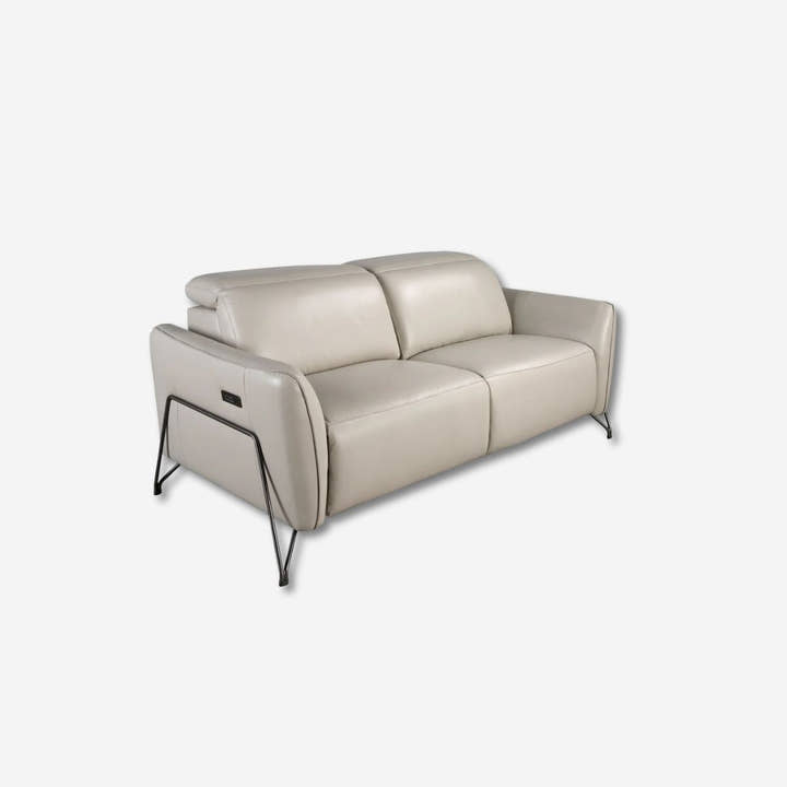 Sofá relax 2 plazas piel arena - Sofá - El Workshop - Beige