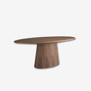 Oval walnut dining table