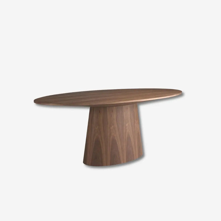 Mesa comedor ovalada nogal