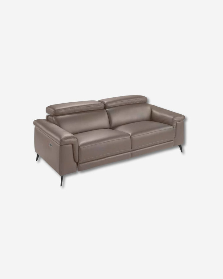 3-seater mink leather relax sofa