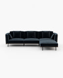 Sofá modular Foster con chaise longue - Sofás - El Workshop - Viena azul profundo