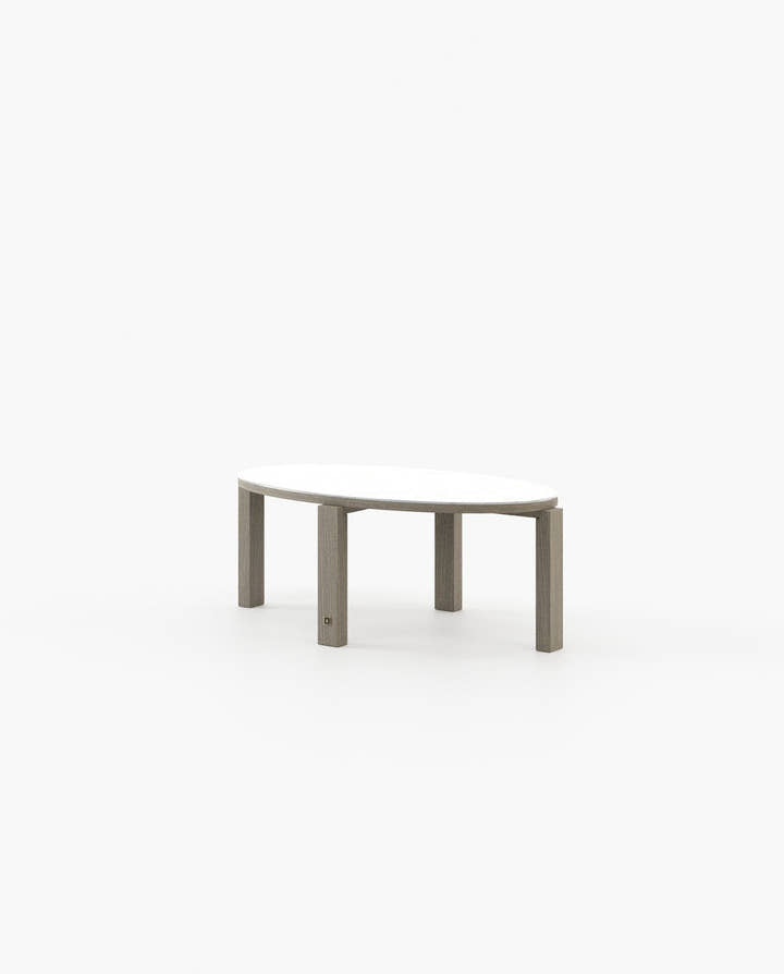 Mesa de centro Tasos - Mesa de centro - El Workshop - Chapa de eucalipto ahumado mate