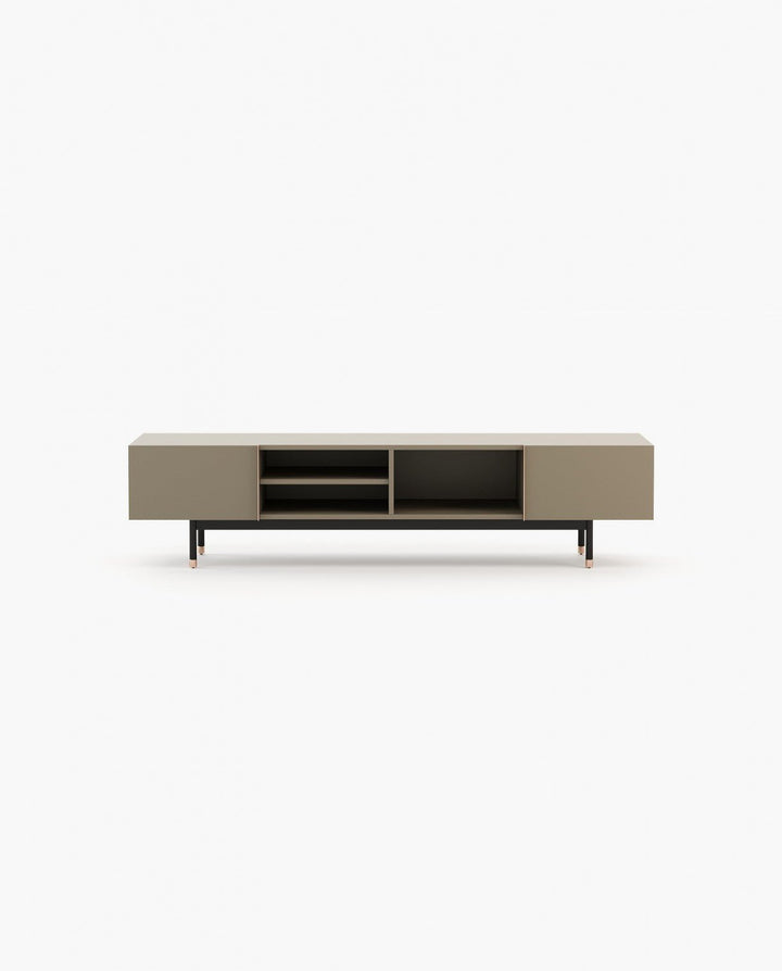 Mueble de TV Cuba - Mesa TV - El Workshop - Laca Beige Gris Mate