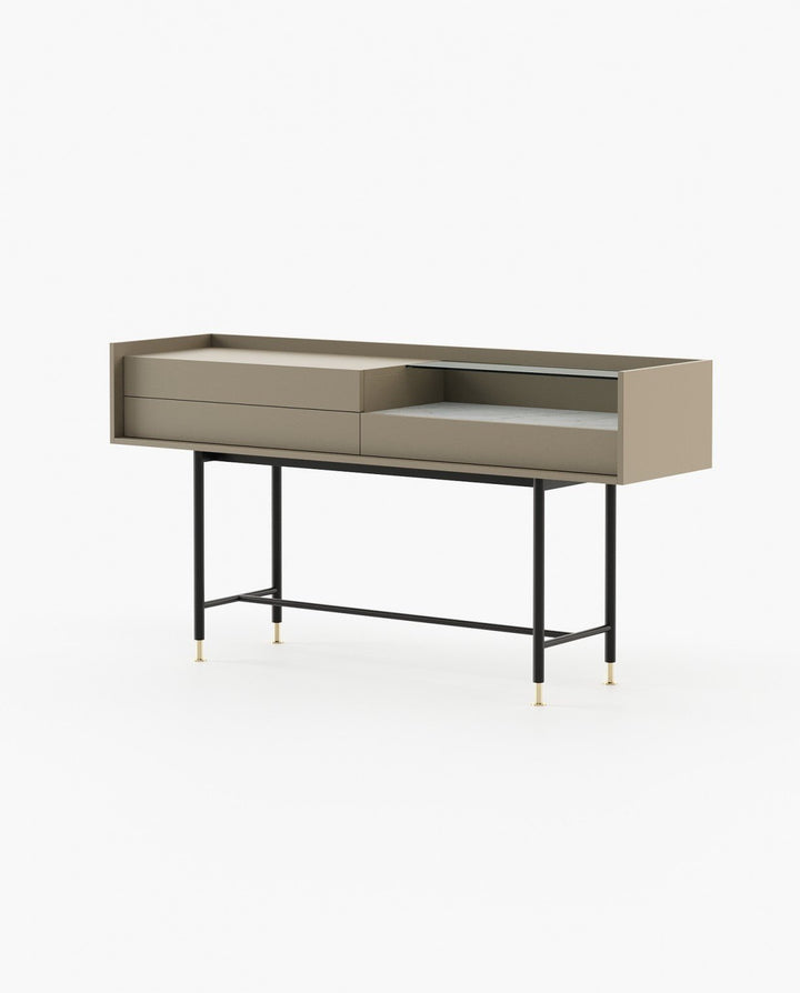 Consola Desmond - Mesa consola - El Workshop - Laca Beige Gris Mate