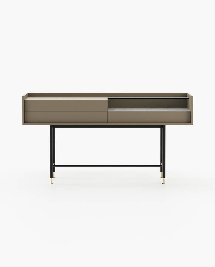 Consola Desmond - Mesa consola - El Workshop - Laca Beige Gris Mate