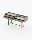 Consola Desmond - Mesa consola - El Workshop - Laca Beige Gris Mate