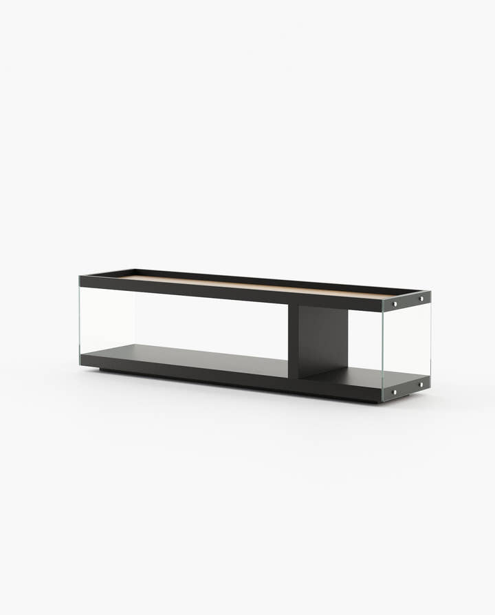 Mueble de TV Thoreau - Aparador - El Workshop - Chapa de eucalipto ahumado mate