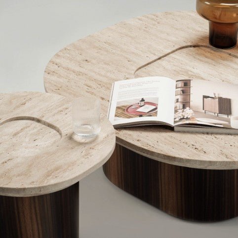 Mesa de centro Lao - Mesa de centro - El Workshop - Laca Beige Gris Mate