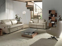 Mesa centro rectangular cristal templado y nogal