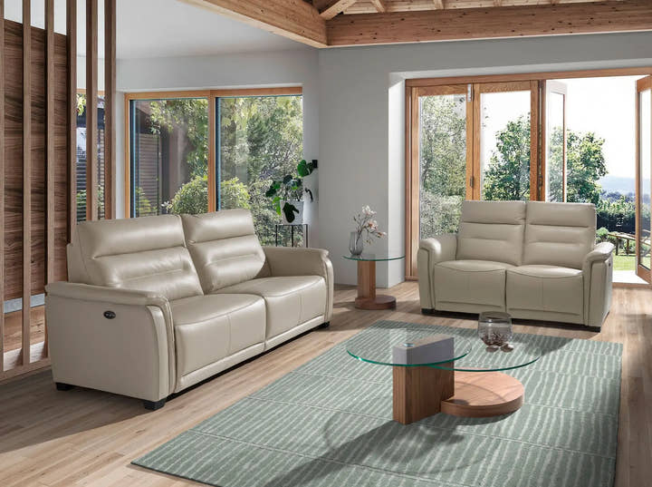 Mesa centro redonda cristal templado y nogal - Mesa de centro - El Workshop - 120x80x38cm