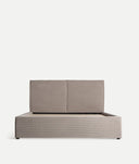 CAMA + SOMMIER GRIS LINEAS
