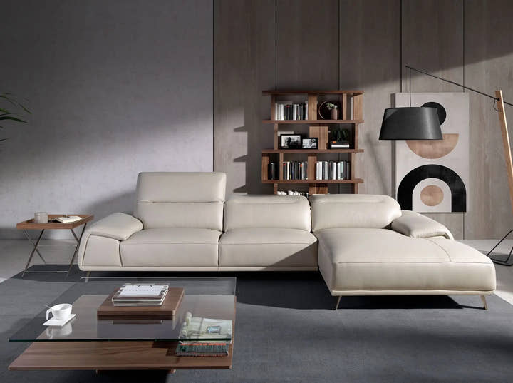 Mesa rincón rectangular nogal y acero cromado - Mesa auxiliar - El Workshop - nogal - natural