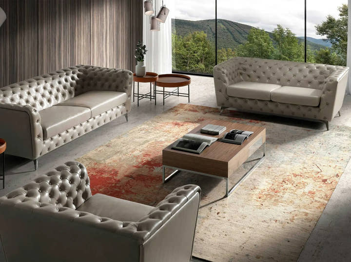 Mesa centro rectangular nogal y acero cromado - Mesa de comedor - El Workshop - 