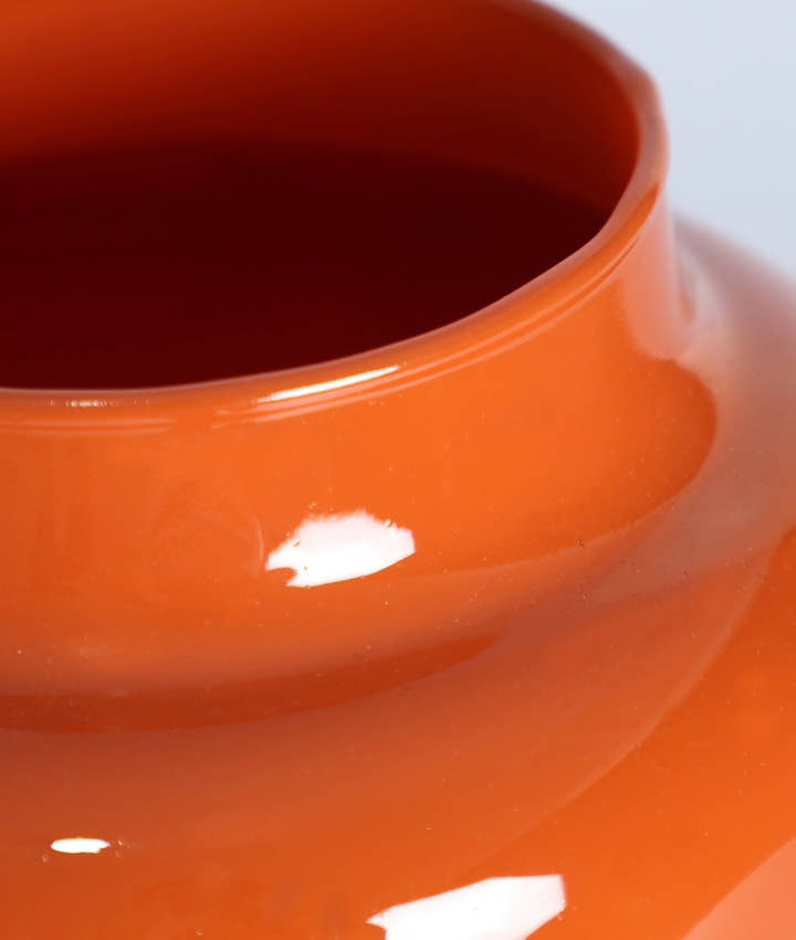 JARRÓN IGOR NARANJA EN CRISTAL BRILLANTE - Jarrones y centros - El Workshop - cristal