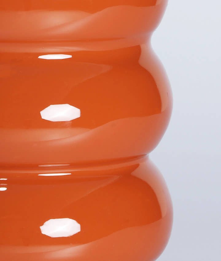 JARRÓN IGOR NARANJA EN CRISTAL BRILLANTE - Jarrones y centros - El Workshop - cristal