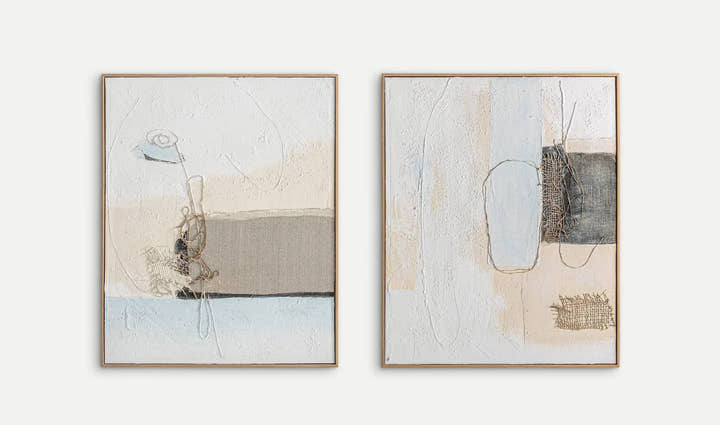 JUEGO DE 2 ARTE DE PARED KARIM - Pinturas y lienzos - El Workshop - lienzo