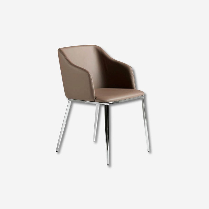 Brown leatherette chair