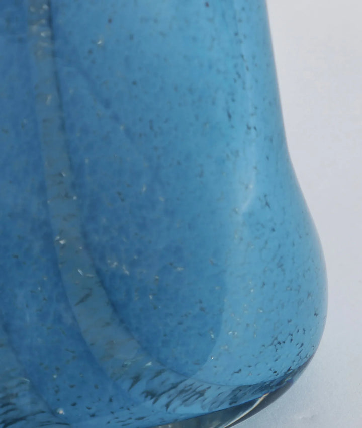 JARRÓN DECORATIVO RUISE AZUL DE VIDRIO