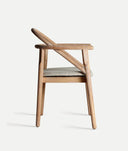 YVIERS chair made of elm wood and beige cushion