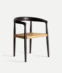 SILLA LEYNIE MADERA DE OLMO MARRON CLARO Y ASIENDO DE TELA ARTIFICAL BEIGE