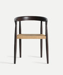 SILLA LEYNIE MADERA DE OLMO MARRON CLARO Y ASIENDO DE TELA ARTIFICAL BEIGE