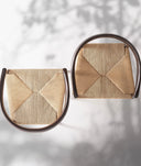 SILLA LEYNIE MADERA DE OLMO MARRON CLARO Y ASIENDO DE TELA ARTIFICAL BEIGE