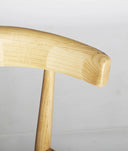 Dining chair made of natural elm wood and rope