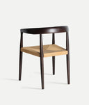SILLA LEYNIE MADERA DE OLMO MARRON CLARO Y ASIENDO DE TELA ARTIFICAL BEIGE