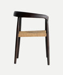 SILLA LEYNIE MADERA DE OLMO MARRON CLARO Y ASIENDO DE TELA ARTIFICAL BEIGE
