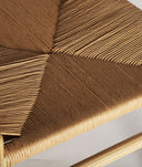 Dining chair made of natural elm wood and rope