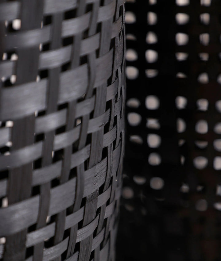 Juego de 2 cestas para ropa bambú negro KALESHE