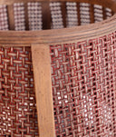 Portavelas artesanal de bambú rojo BLED