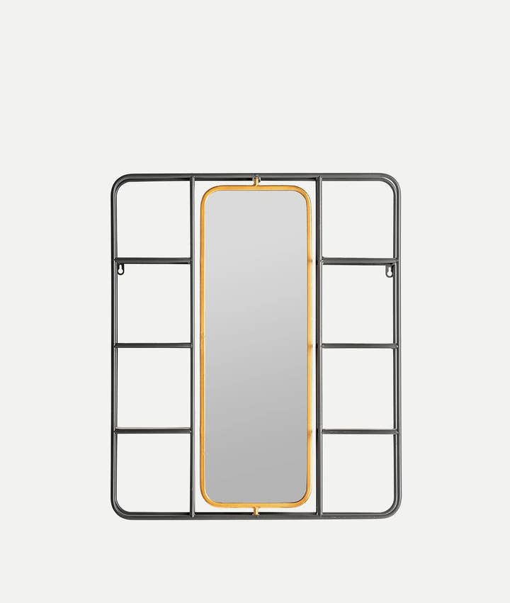 Espejo metal en negro envejecido y dorado VARESE - Espejos - El Workshop - hierro