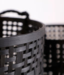 Juego de 2 cestas para ropa bambú negro KALESHE