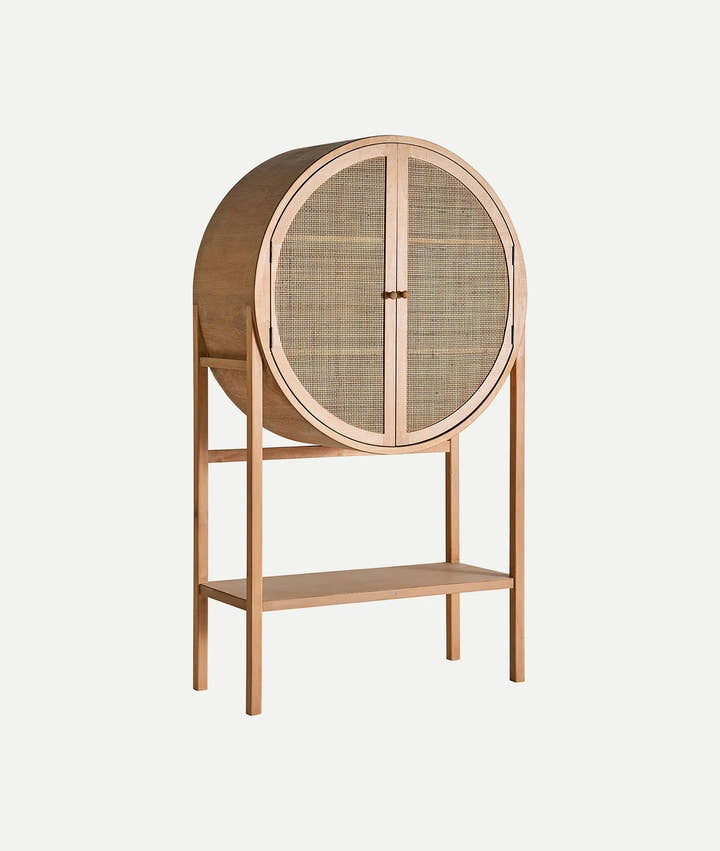 Armario BRACKE madera de pino y ratán - Armarios - El Workshop - madera de pino