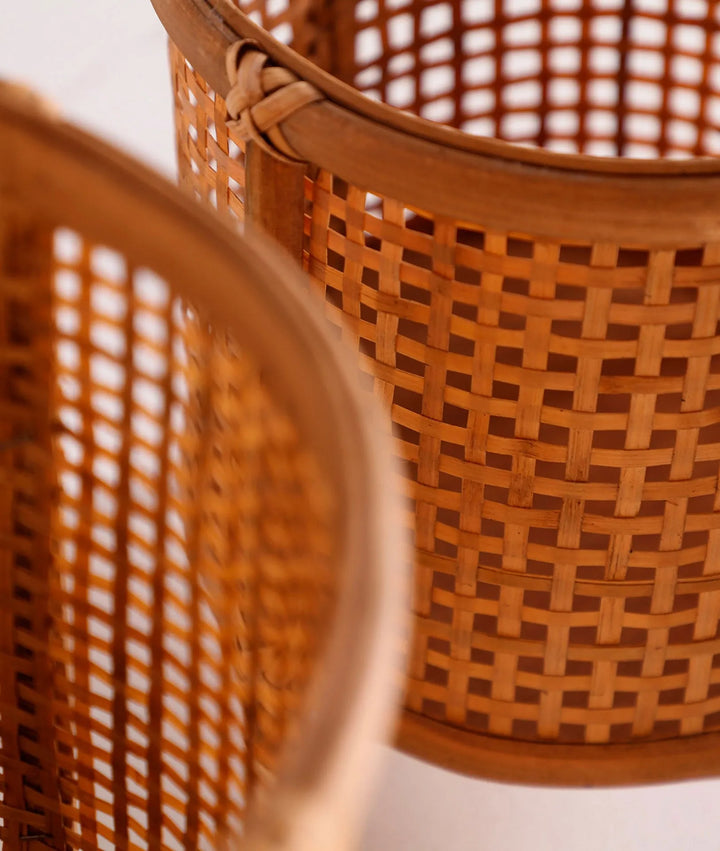 Juego de 2 macetas de fibras naturales ARTEAGA