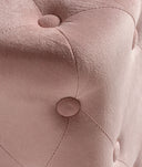 Reposapiés BOUGUE de terciopelo color rosa claro