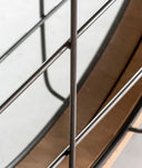 LONGFORD industriële houten spiegel met ijzer