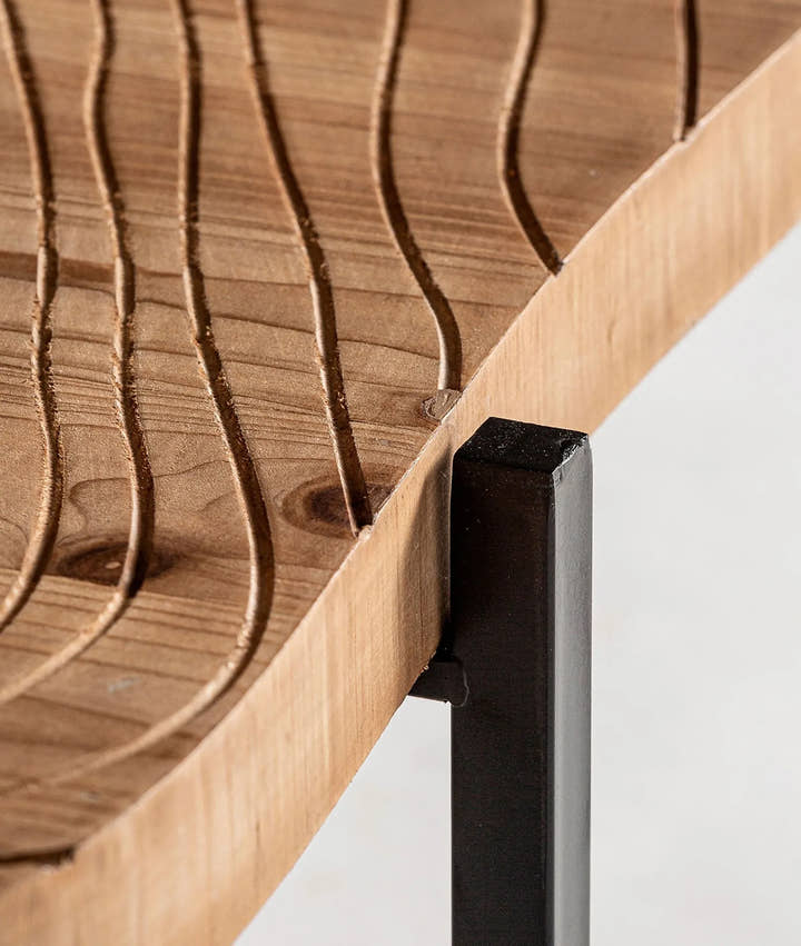 Mesa de centro GIEN industrial de hierro y madera de abeto - Mesas de centro - El Workshop - madera de abeto