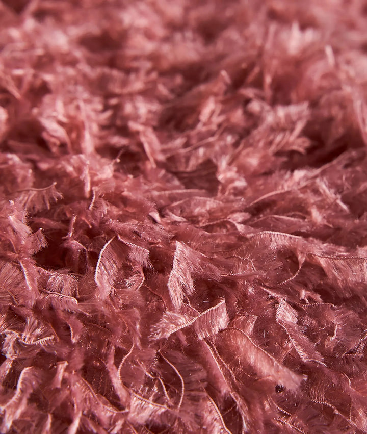 ASIRA roze kussen van polyester met synthetische bont