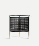 Mesa auxiliar industrial de metal negro