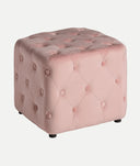 Reposapiés BOUGUE de terciopelo color rosa claro