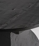 Mesa auxiliar ANNIKA de madera negra artesanal