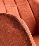 Silla OSIDDA  patas de madera negra y tapizado naranja