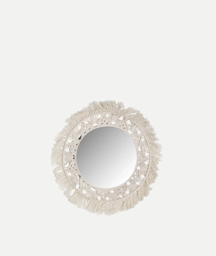EspejO ALAYOR de metal blanco - Espejos - El Workshop - cuerda