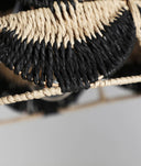 Lámpara de techo de fibra natural negra y blanco, LISSE