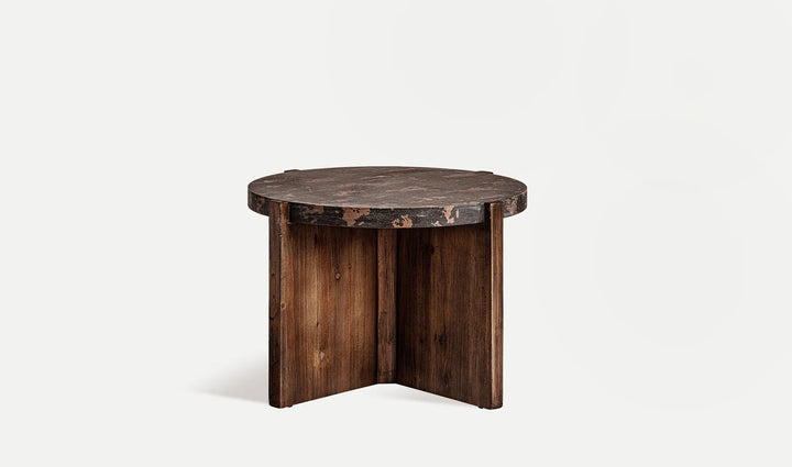 Mesa de centro tono marrón natural BANSAT