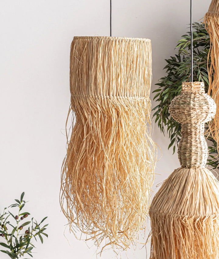 Lámpara de techo estilo boho artesanal y sostenible, KASSES - Lámparas de techo - El Workshop - fibra natural